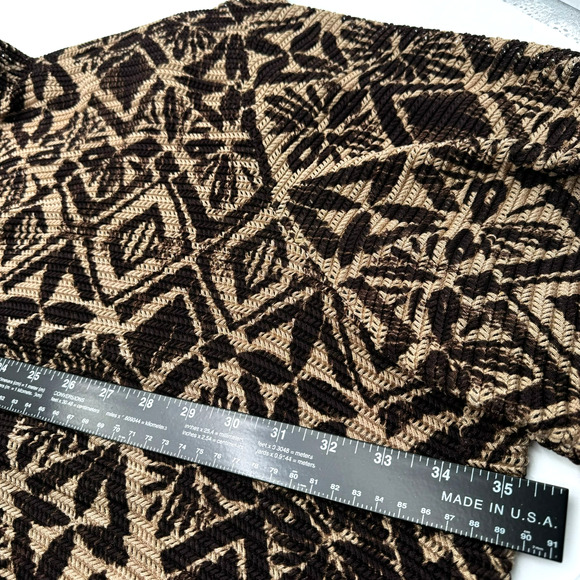 CATHERINES Women's 4X Tan Brown Crochet Top Short Sleeve Cover Up Western Boho - Picture 6 of 8